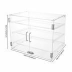 GAMIGIME 3-Layer Dustproof Bread Display Case, Clear Acrylic Counter Top Bakery