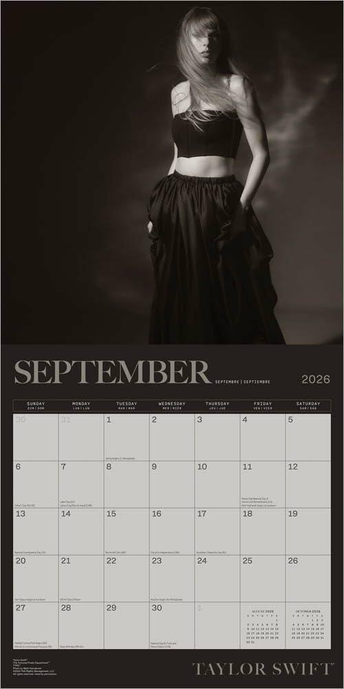 Taylor Swift OFFICIAL | 2026 12 x 24 Inch (Hanging) Monthly Square Wall Calendar
