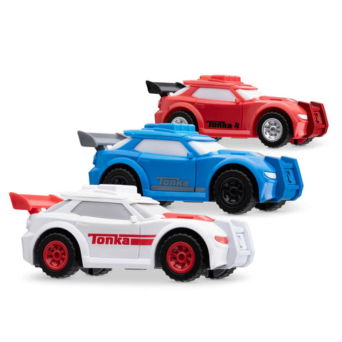 Tonka, 3-Pack Sports Cars– Made with Sturdy Plastic, Friction Powered, Boys and