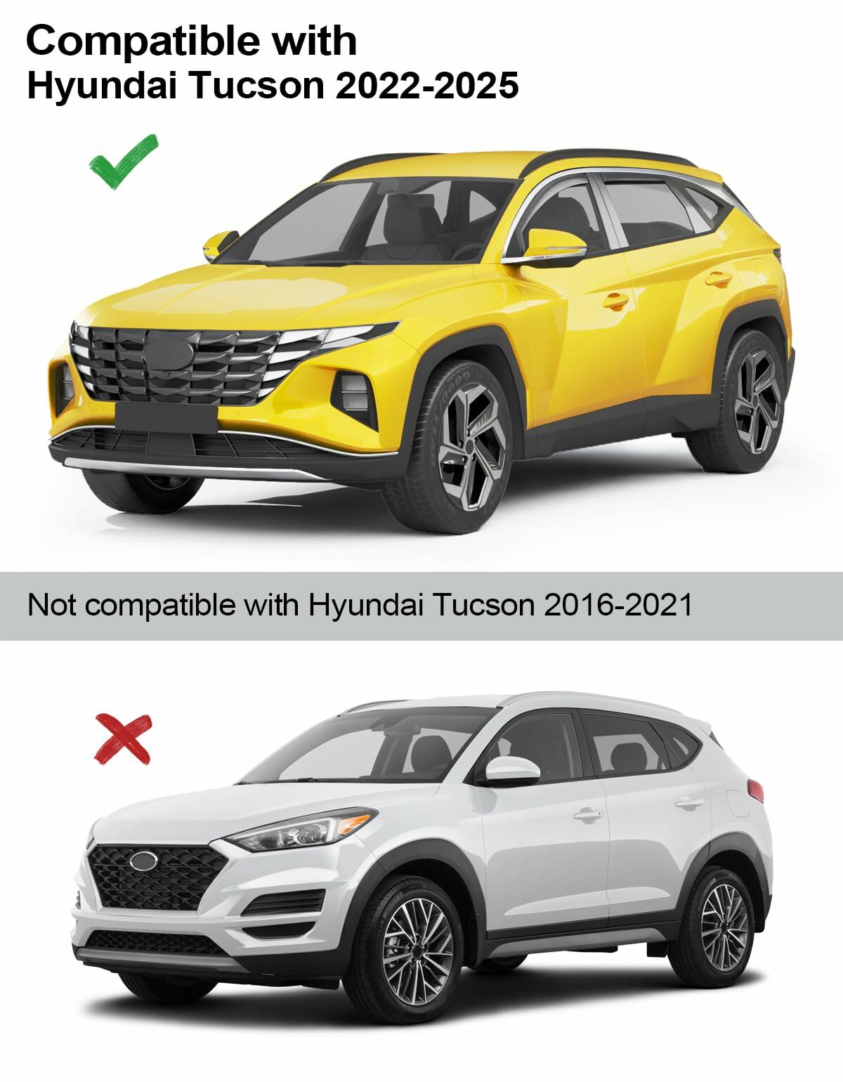 USED - 4 pcs Deejecsun in-Channel Window Rain Guards Fit for Hyundai Tucson 2022