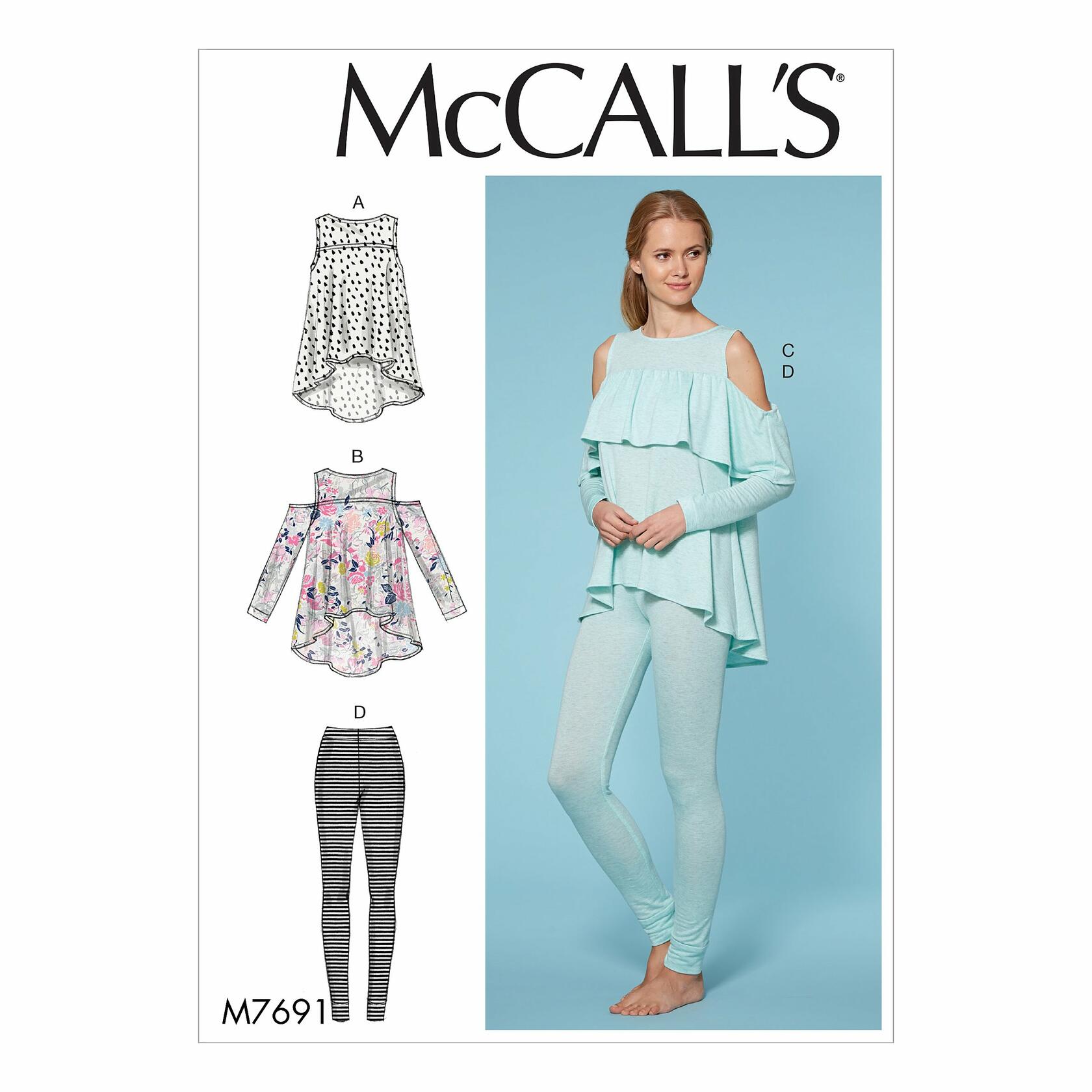 McCall Patterns Misses' Yoke Tops and Pants