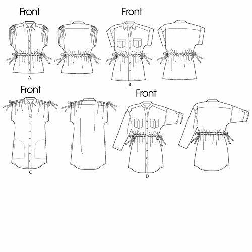 McCall's Patterns M6401 Misses' Tops and Tunics, Size Y (XSM-SML-MED)