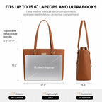 Laptop Bag for Women Large Office Handbags Briefcase Fits Up to 15.6 inch