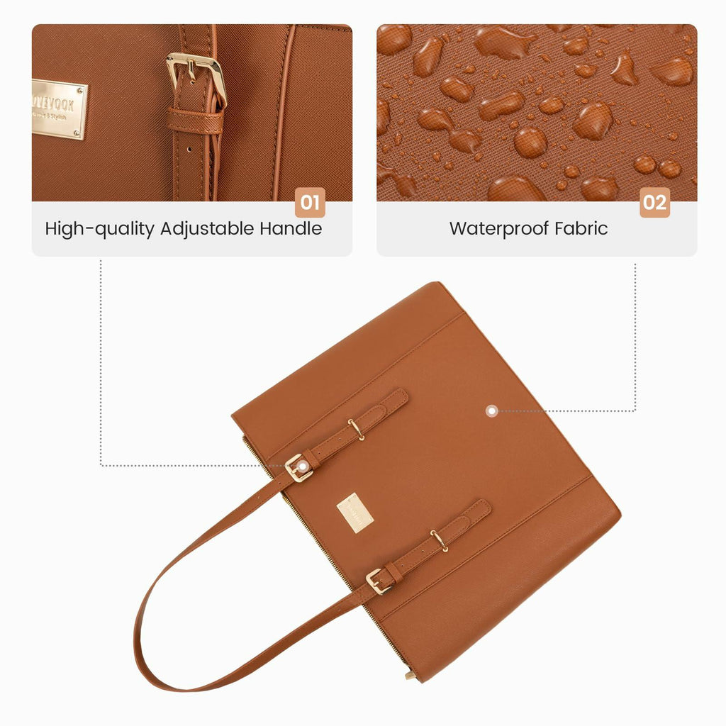 Laptop Bag for Women Large Office Handbags Briefcase Fits Up to 15.6 inch