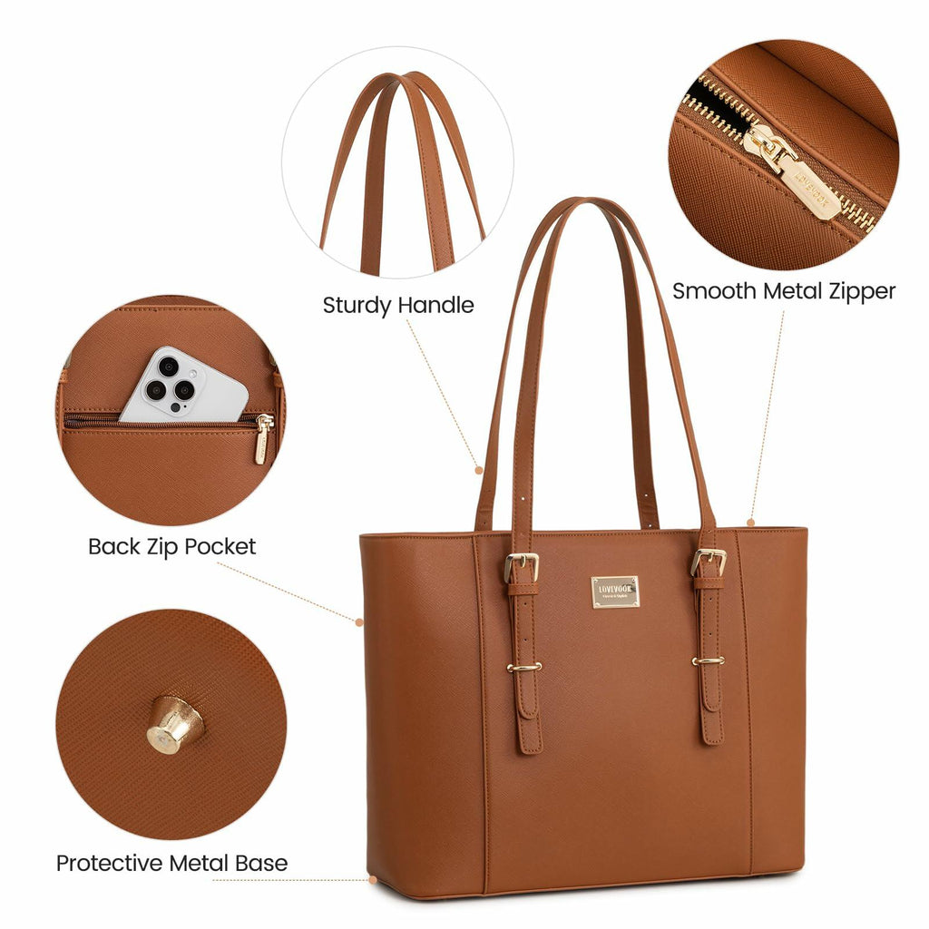 Laptop Bag for Women Large Office Handbags Briefcase Fits Up to 15.6 inch