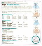 KWIK-SEW PATTERNS K0192 Toddlers' Dresses, in One Envelope (T1 - T4)