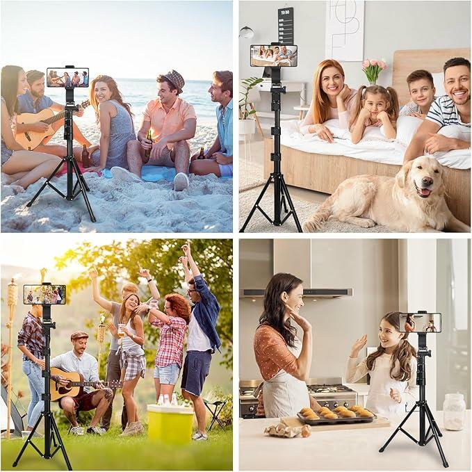 LantinX 61" Selfie Stick Tripod with Bluetooth Remote – iPhone/Android