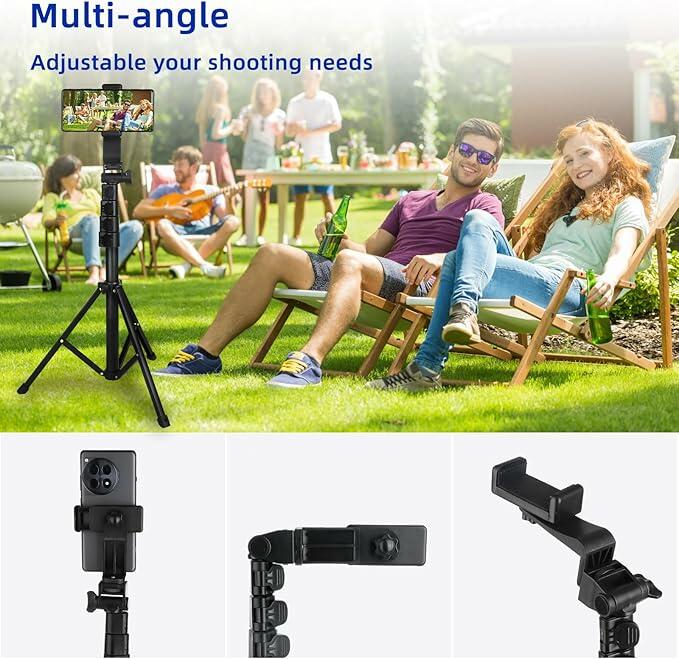 LantinX 61" Selfie Stick Tripod with Bluetooth Remote – iPhone/Android