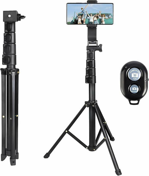 LantinX 61" Selfie Stick Tripod with Bluetooth Remote – iPhone/Android