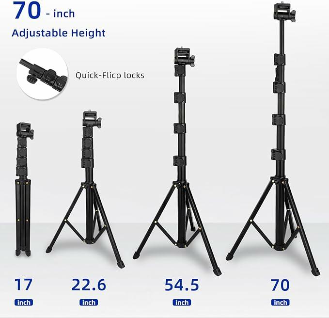 LantinX 61" Selfie Stick Tripod with Bluetooth Remote – iPhone/Android