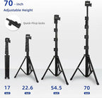 LantinX 61" Selfie Stick Tripod with Bluetooth Remote – iPhone/Android