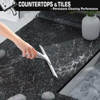 OVSGTTZ Stainless Steel Shower Squeegee for Glass Doors with 2 Adhesive Hooks,