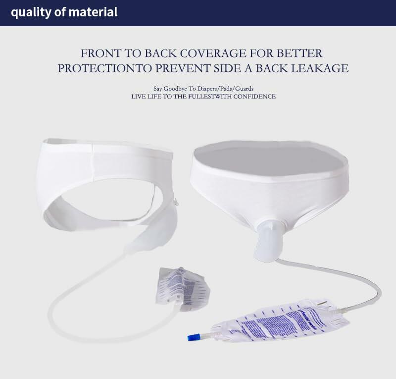Vojefeb Large Mens Incontinence Protective Briefs, 3 Urine Bags
