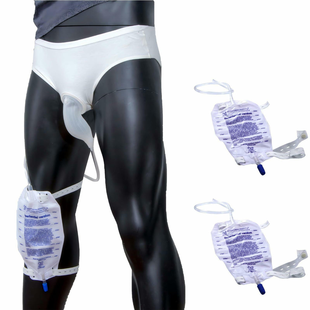 Vojefeb Large Mens Incontinence Protective Briefs, 3 Urine Bags