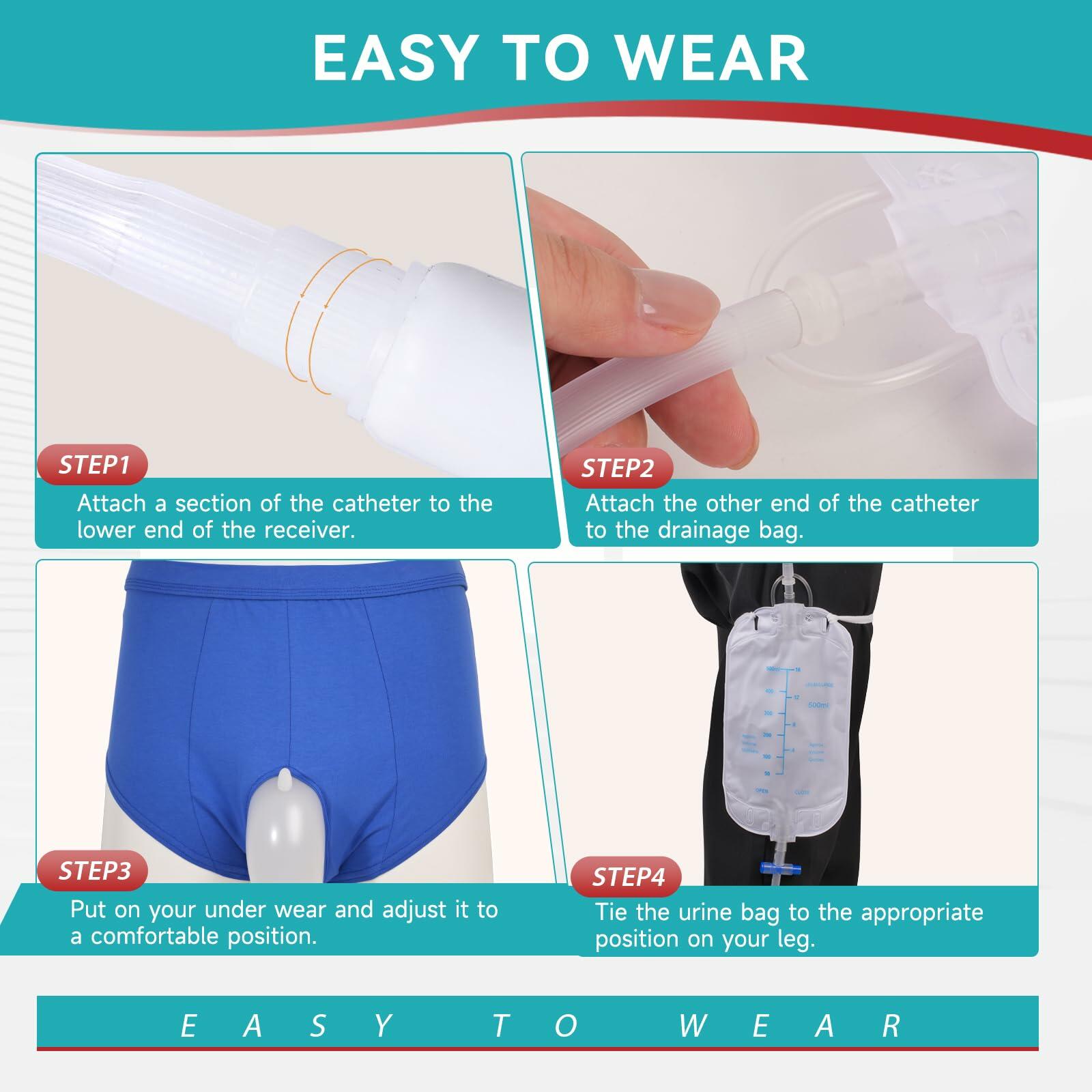 Urine Collector, Incontinence Pants for Men, XXL Wearable Urine Collection Bag