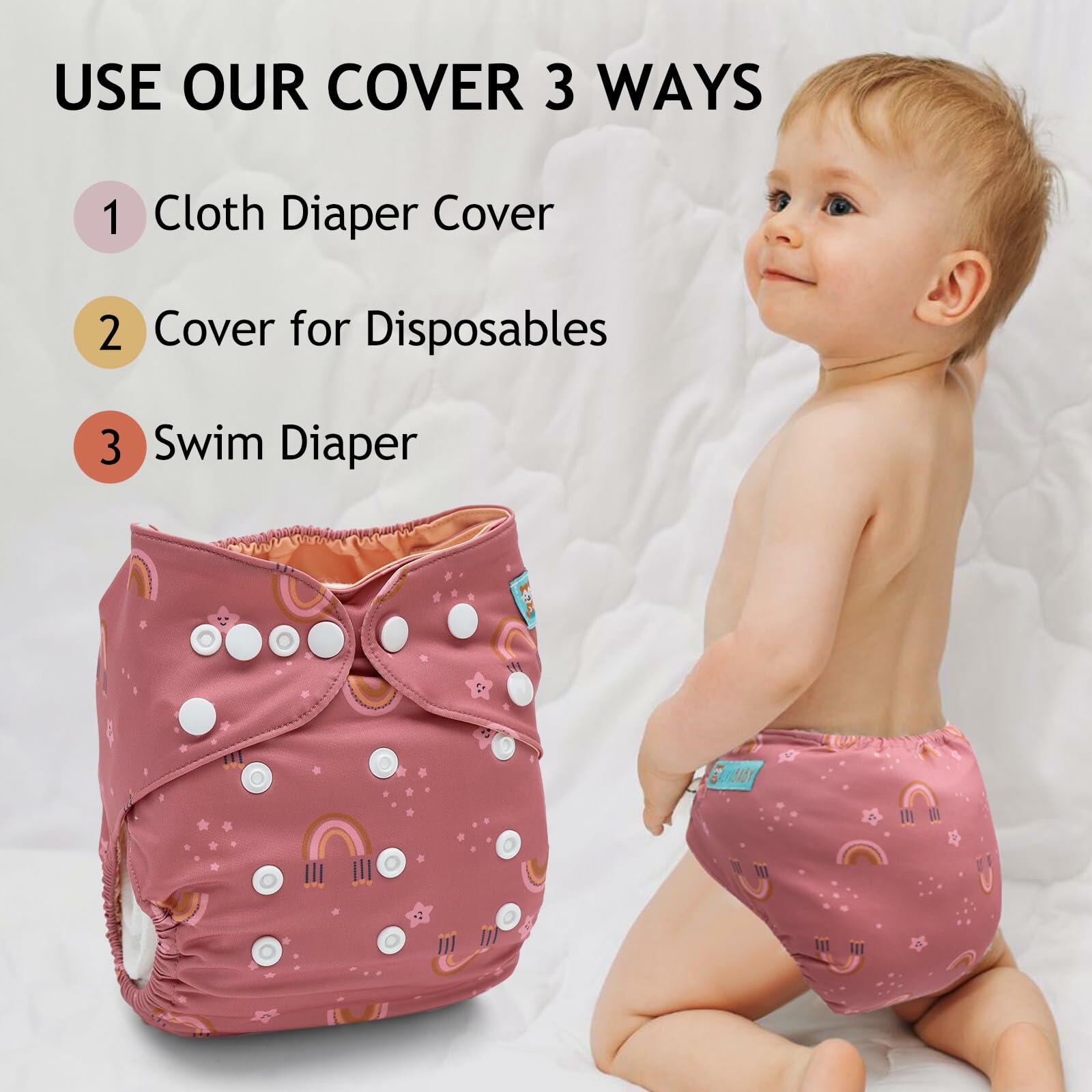 ALVABABY Newborn Baby Cloth Diaper Cover, Swim Diaper,Cloth Diaper Shell Baby