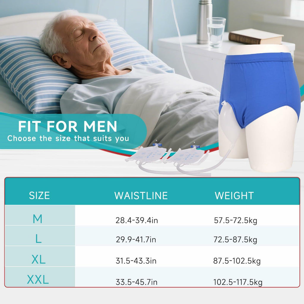 Urine Collector, Incontinence Pants for Men, XXL Wearable Urine Collection Bag