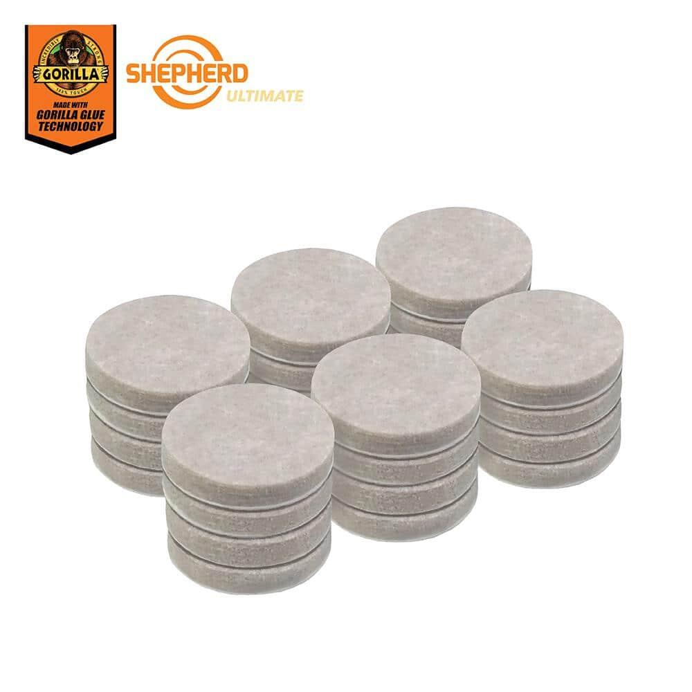 24 Pack Ultimate 1-1/2 in. Beige Round Self-Adhesive Furniture Felt Pads with
