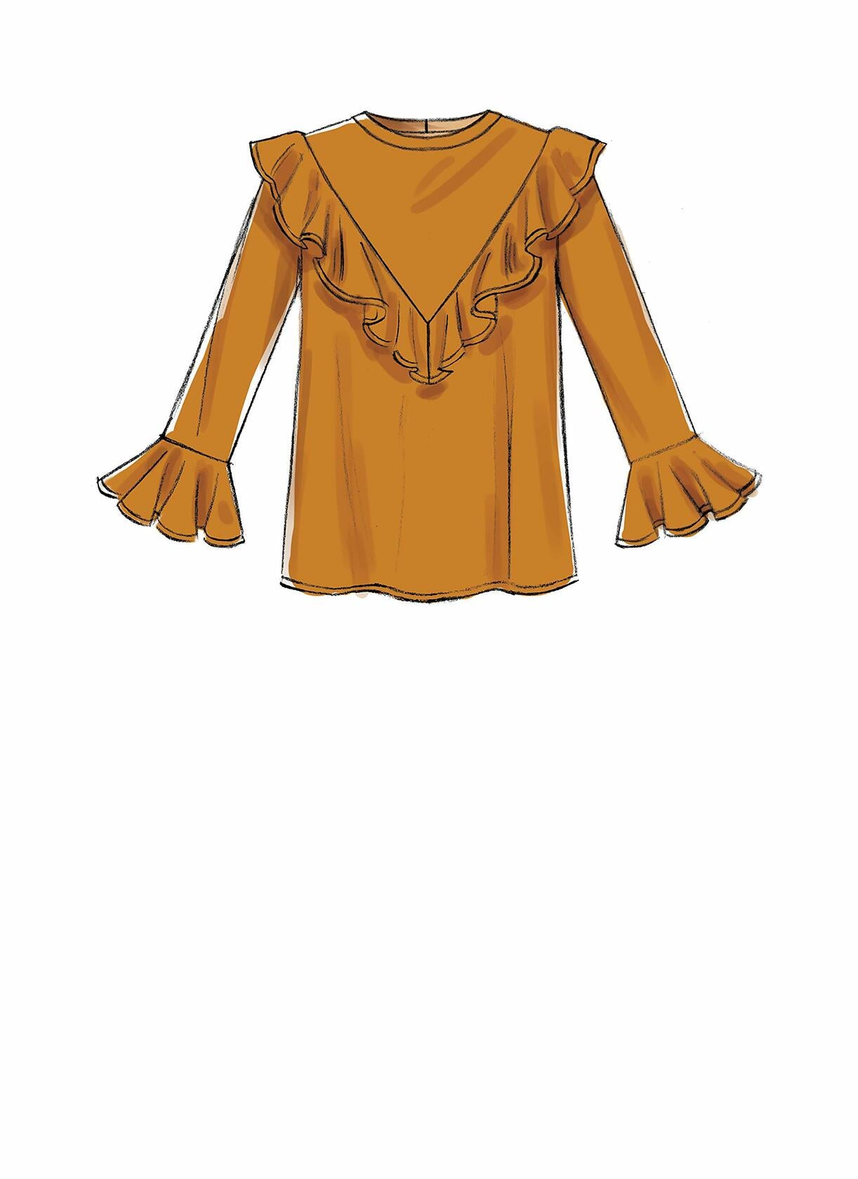 McCall's Women's Pullover Shirt, Sizes 8-22 Sewing Pattern