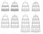 McCall Pattern Women's Flounce Skirt, Sizes 6-14 Sewing Pattern