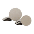 8 Pack (4) 7 in. and (4) 3-1/2 in. Beige and Black Round Felt Heavy Duty