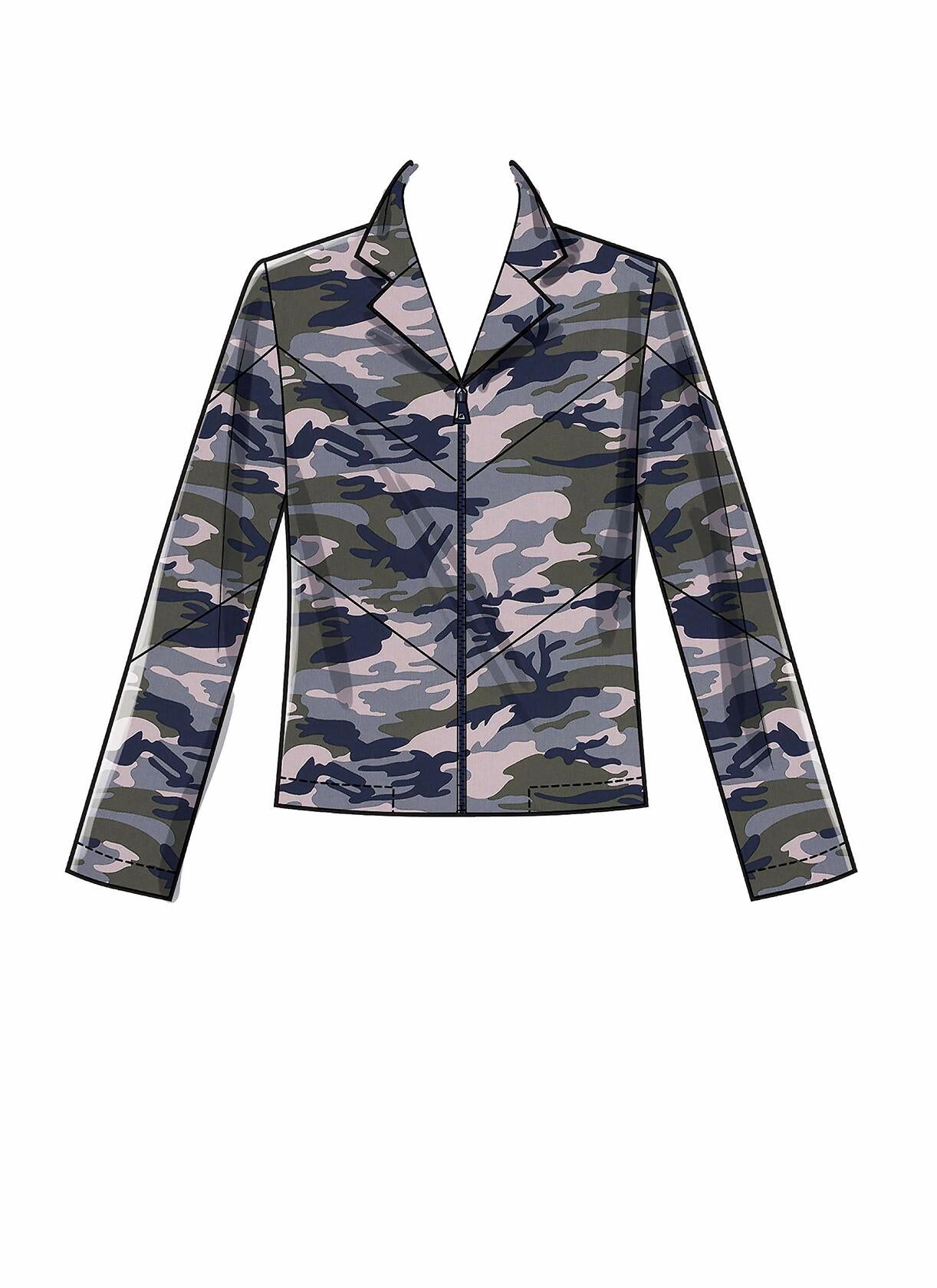 McCall Pattern Company McCall's Women's Fitted Zipper Jacket Sewing Patterns,