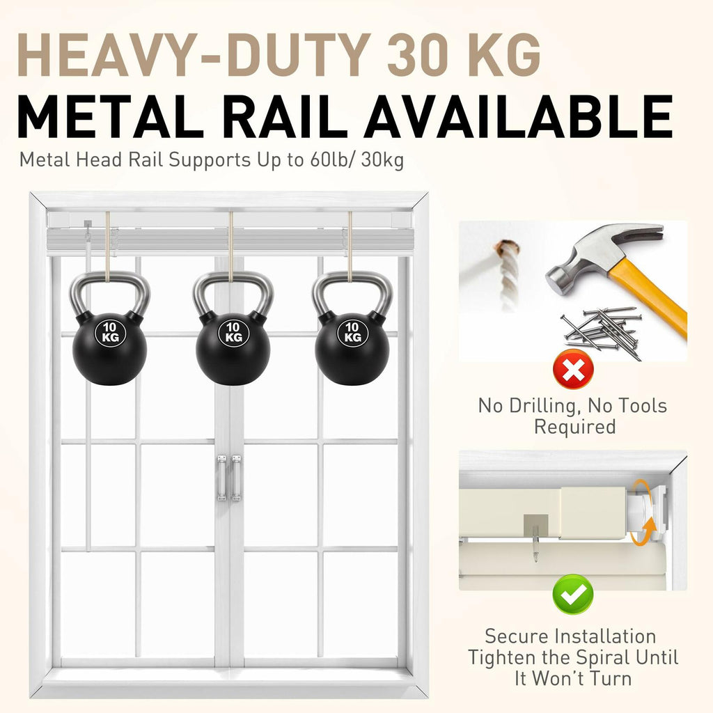 Fabublinds No Drill No Tool 1" Vinyl Mini Blinds, 24" W X 36" H Light Filtering