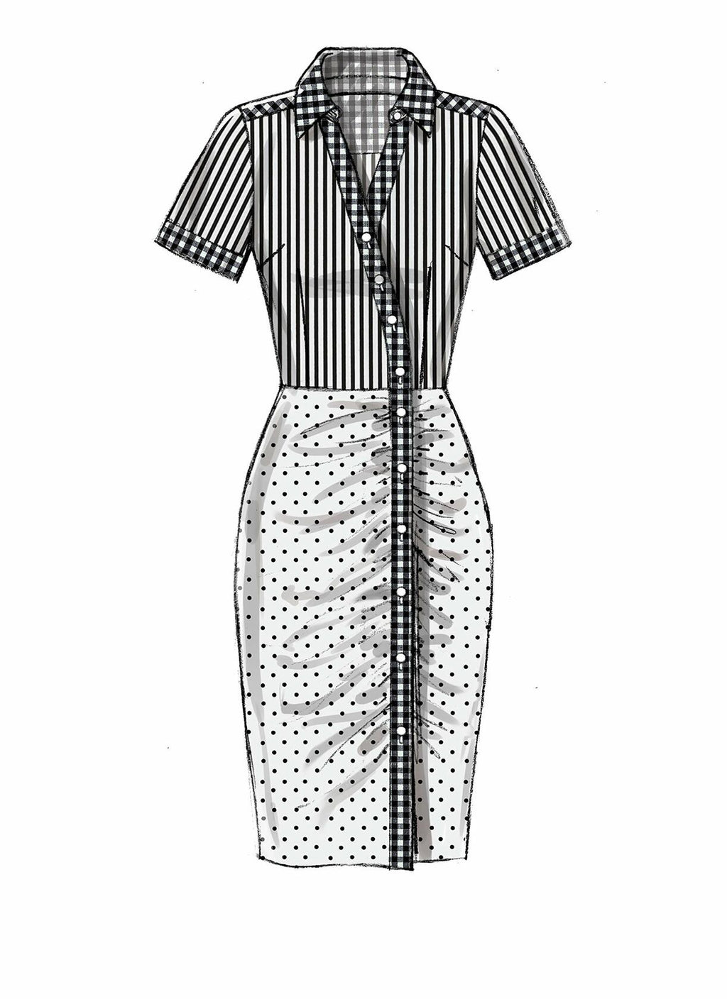 McCall Pattern McCall's Women's Fitted Dress, Sizes 14-22 Sewing Pattern, Plain