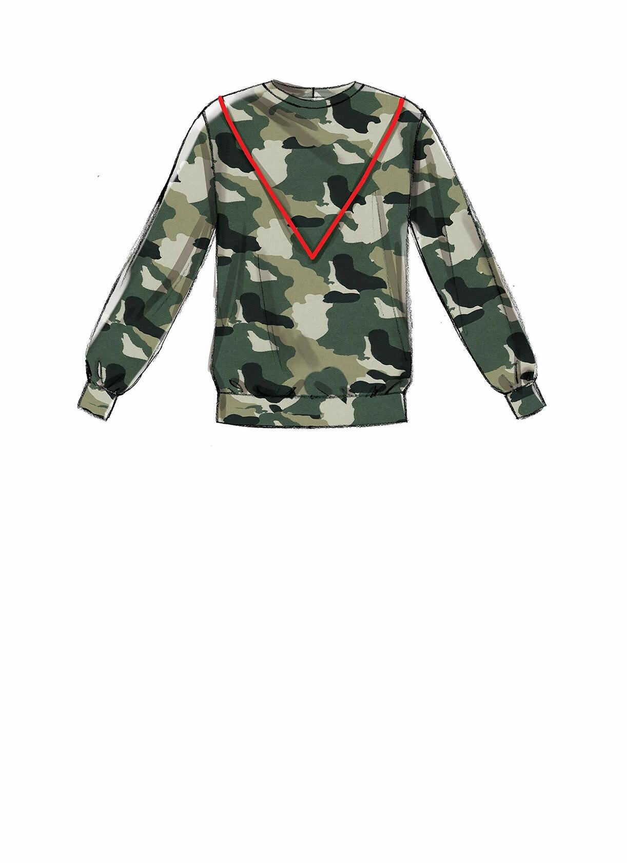 McCall's Women's Pullover Shirt, Sizes 8-22 Sewing Pattern