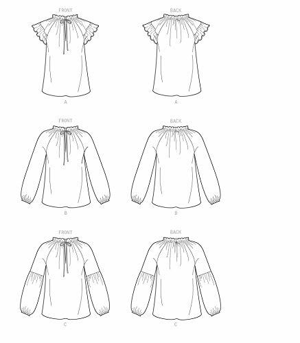 McCall's Pattern Misses' Tops, Y (XSM-SML-MED), Various