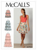 McCall Pattern Women's Flounce Skirt, Sizes 6-14 Sewing Pattern