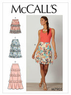 McCall Pattern Women's Flounce Skirt, Sizes 6-14 Sewing Pattern
