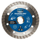 Century Drill & Tool 75451 Diamond Turbo Rim Blade, 4-1/2"
