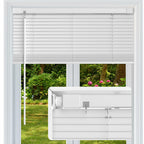 Fabublinds No Drill No Tool 1" Vinyl Mini Blinds, 24" W X 36" H Light Filtering