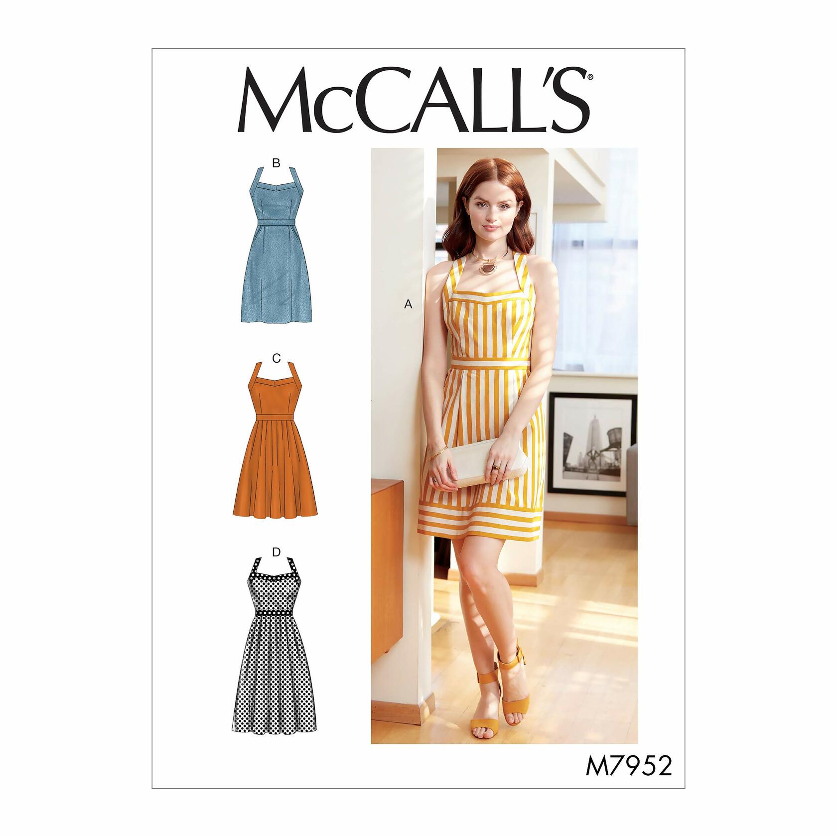 McCall Pattern Company McCall's Women's Backstrap Sleeveless Dress, Sizes 12-20