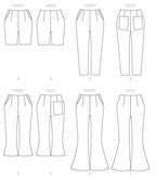 McCall's M7934A5 Women's Shorts, Straight Leg Pants, and Flared Leg Pants Sewing