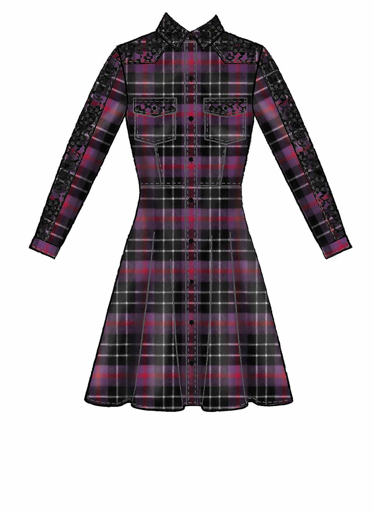 McCall Pattern Company McCall's Women's Button-Up Collared Dress Sewing