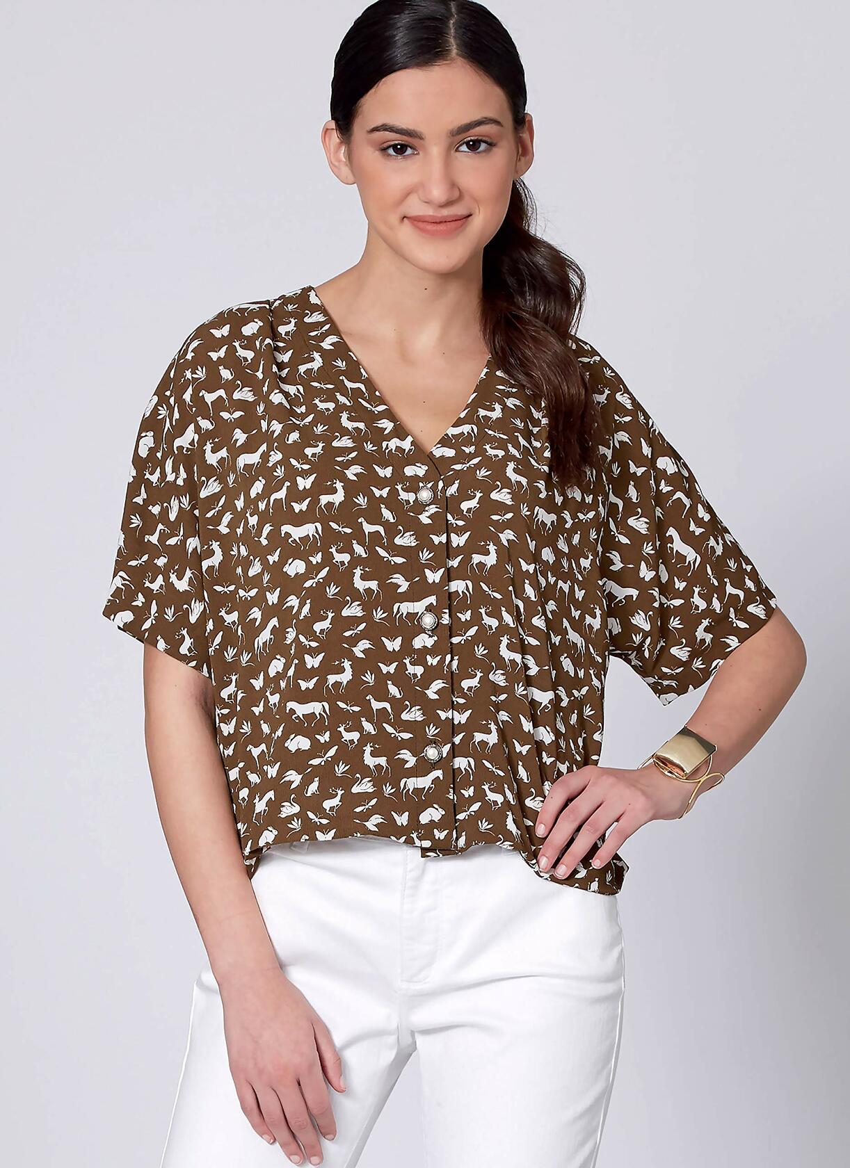 McCall's Patterns McCall's Women's Loose Fitting Blouse, Sizes XS-M Sewing