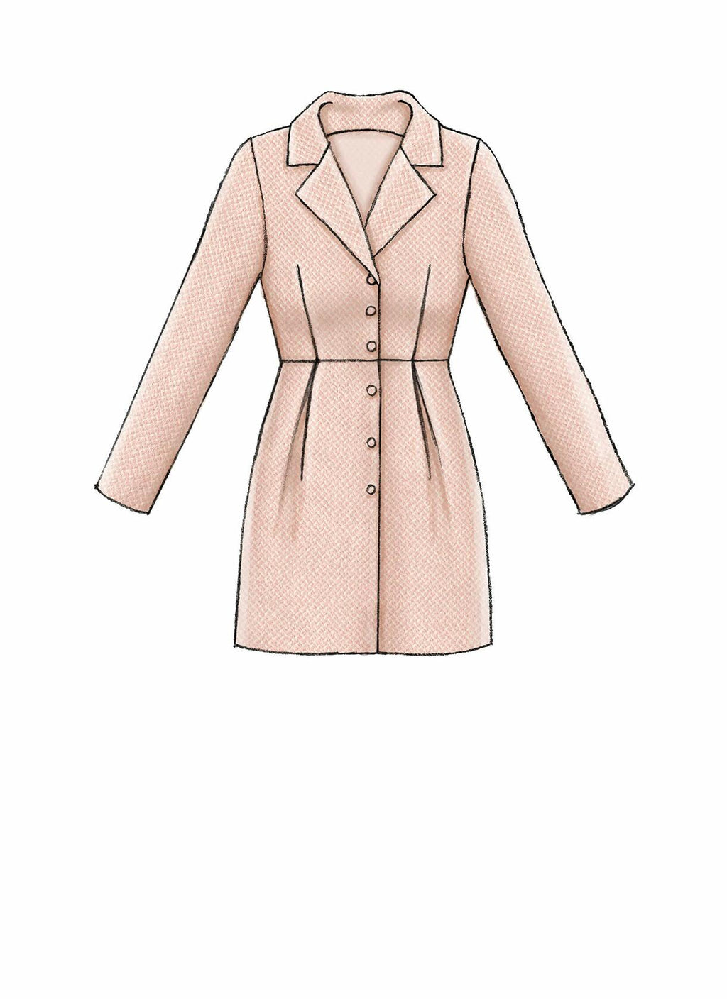 McCall Pattern Women's Belt and Straight or Flared Coat, Sizes 6-14 Sewing