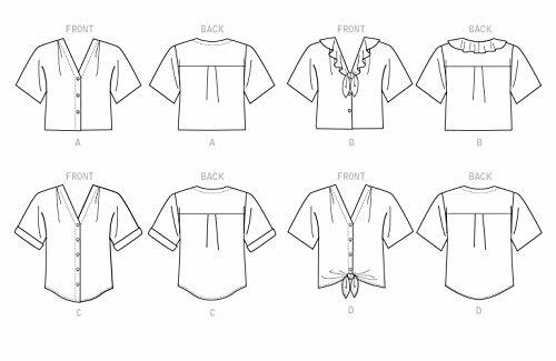 McCall's Patterns McCall's Women's Loose Fitting Blouse, Sizes XS-M Sewing