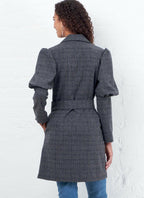 McCall Pattern Women's Belt and Straight or Flared Coat, Sizes 6-14 Sewing