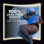 14 Count Always ZZZ Overnight Disposable Period Underwear for Women, Large, 360°