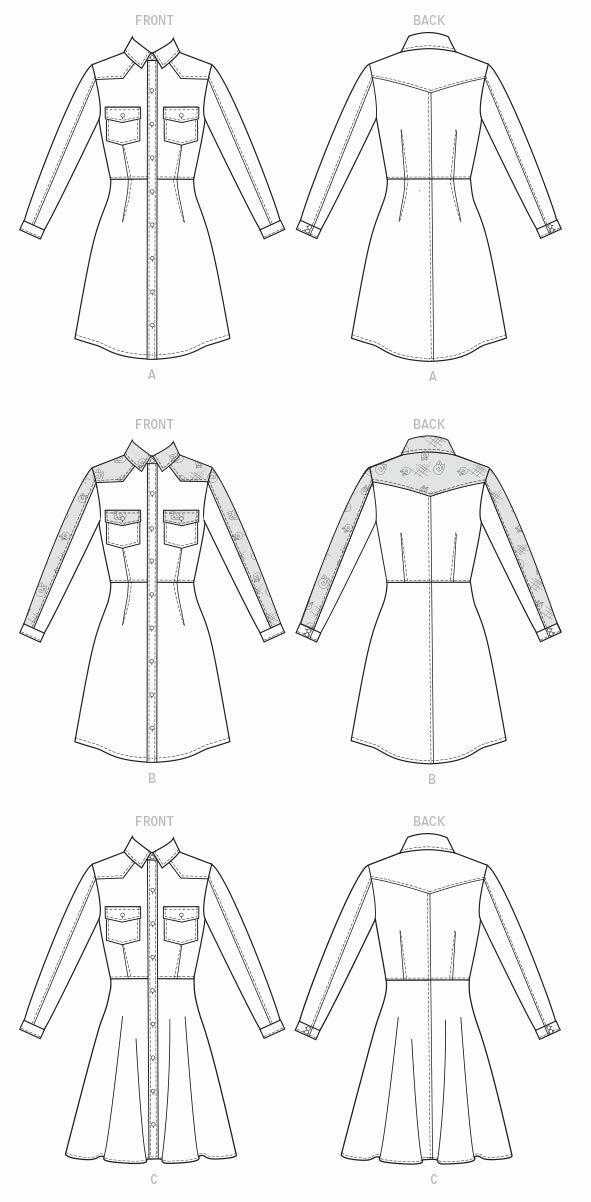 McCall Pattern Company McCall's Women's Button-Up Collared Dress Sewing