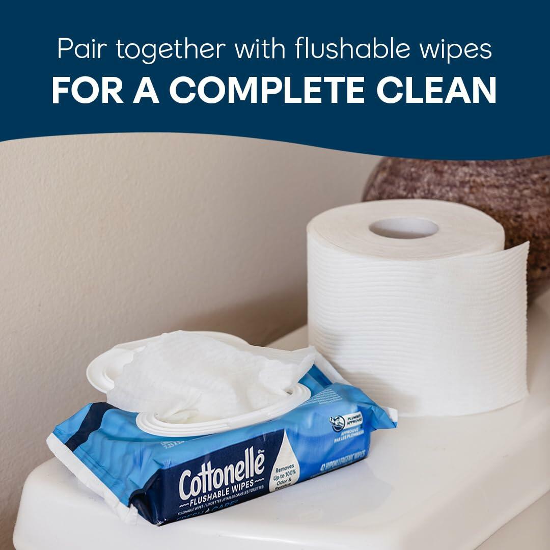 8 Packs of 4 Cottonelle Ultra Clean Toilet Paper with Active CleaningRipples