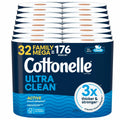 8 Packs of 4 Cottonelle Ultra Clean Toilet Paper with Active CleaningRipples