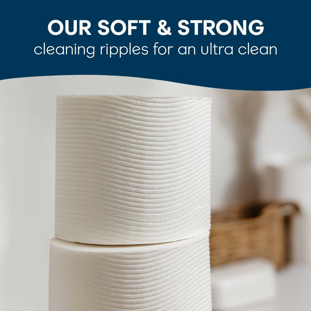 8 Packs of 4 Cottonelle Ultra Clean Toilet Paper with Active CleaningRipples
