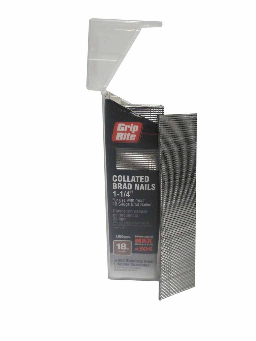 Check Description Grip-Rite PrimeGuard Max MAXB64876, Finish Brad 18GA, 1-1/4",