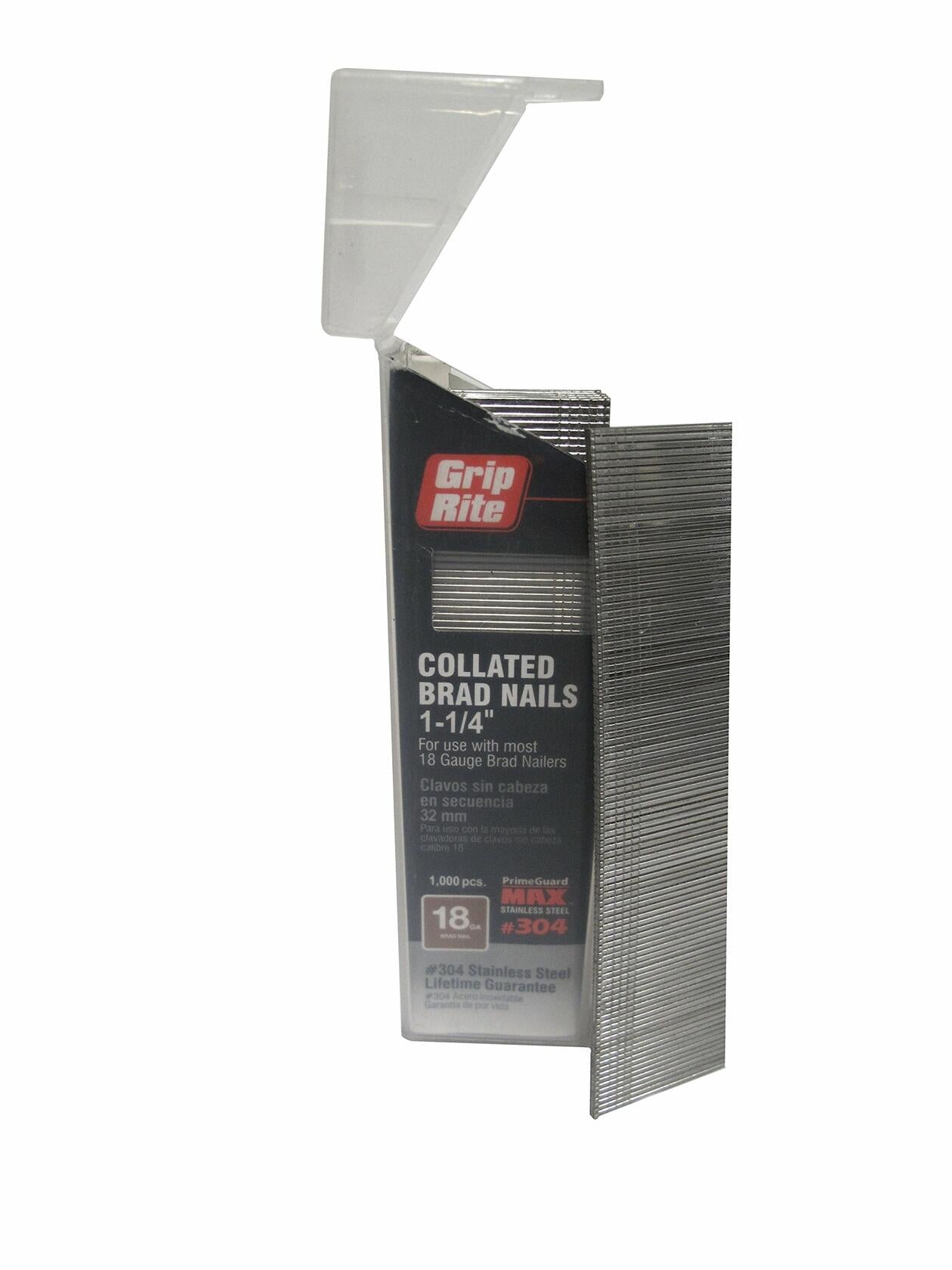 Check Description Grip-Rite PrimeGuard Max MAXB64876, Finish Brad 18GA, 1-1/4",