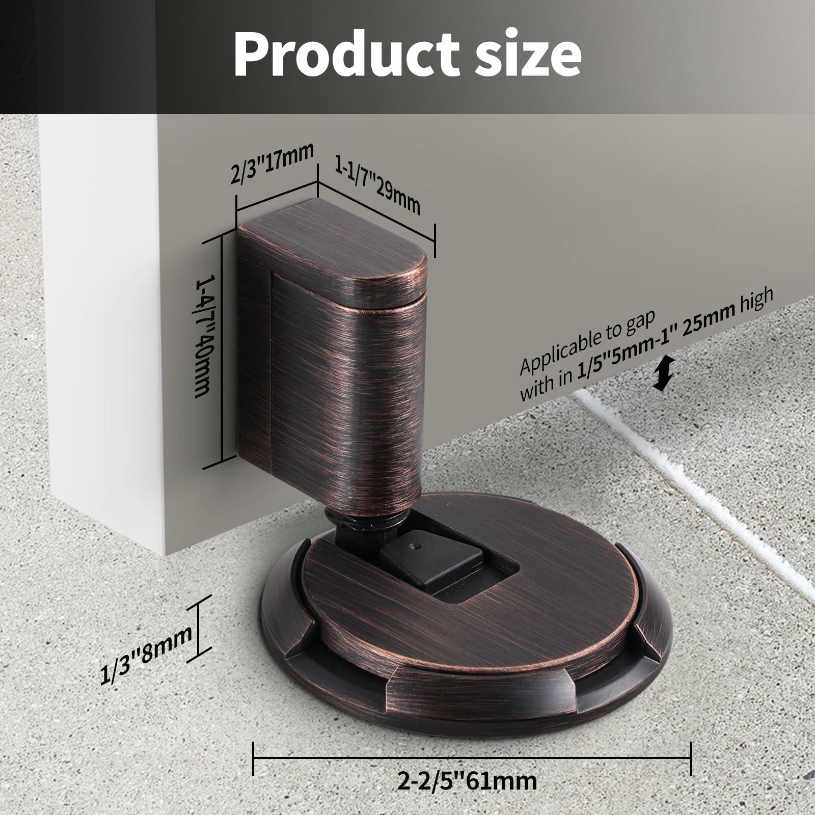 Yagman 3 Pack Windproof Door Stoppers Adjustable Bottom of Door Holder No