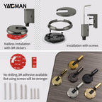 Yagman 3 Pack Windproof Door Stoppers Adjustable Bottom of Door Holder No